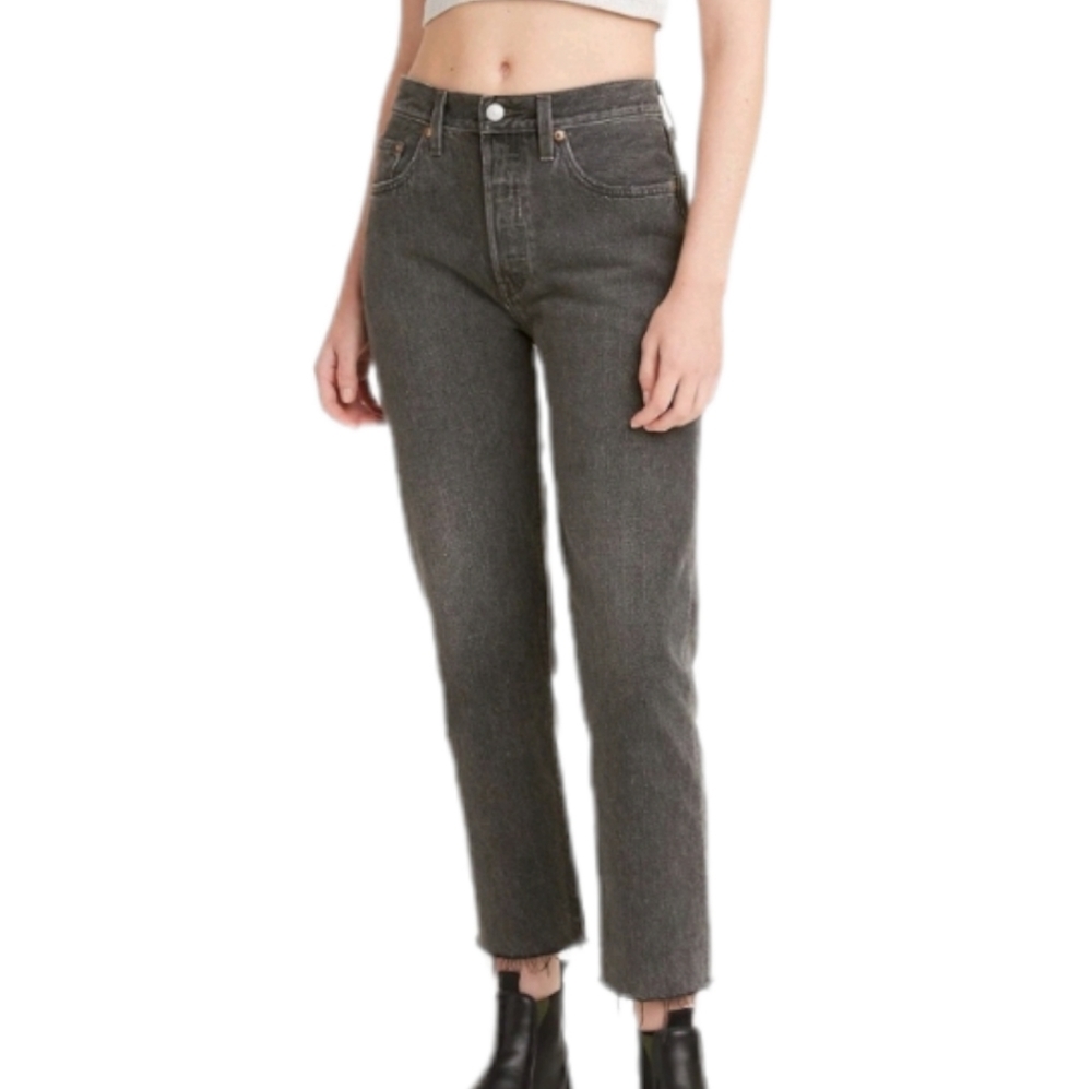 Denizen from Levi's Women's Straight Leg Jeans in Charcoal Gray
